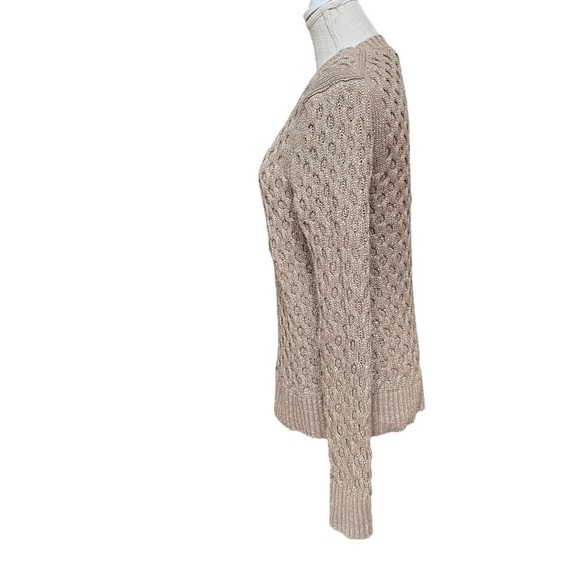 J.‎ Crew Goal Shimmery Chunky Knit Crewneck Pullover Sweater Size: M - Picture 2 of 8